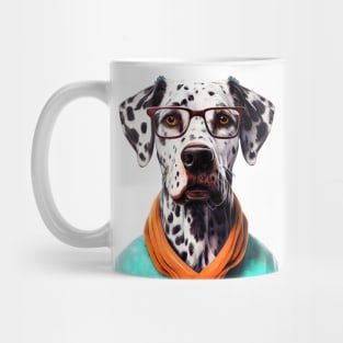 Hipster Dog Dalmatian #Dalmatian Mug
